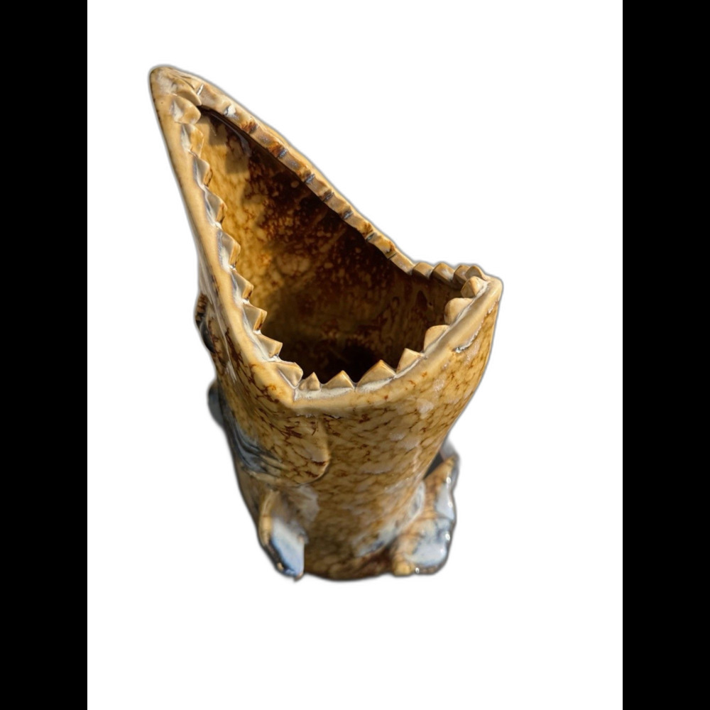 Homemade Ceramic Large Glazed Shark Pottery